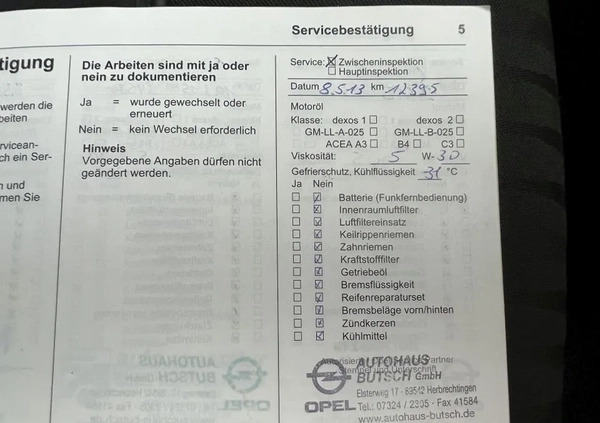 Opel Zafira cena 43900 przebieg: 105000, rok produkcji 2012 z Świecie małe 742